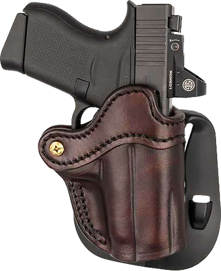 1791 Gunleather Compact Optics Ready OWB Paddle Holster Signature Brown Leather Right Hand