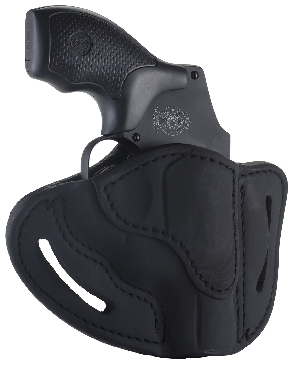 1791 Gunleather J-Frame RVHX-1 Stealth Black Leather OWB Belt Slide Holster Right Hand