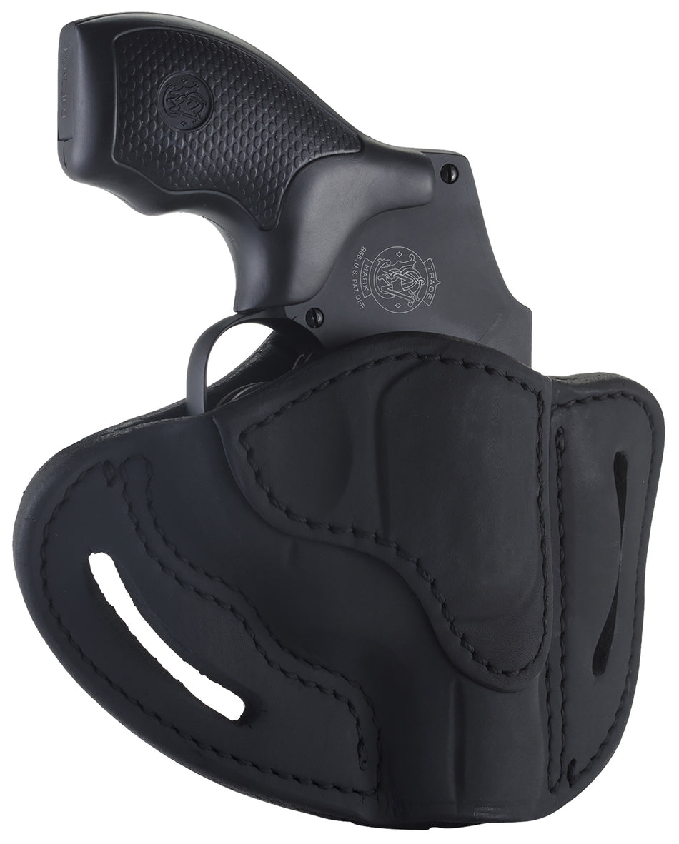 1791 Gunleather J-Frame RVHX-1 Stealth Black Leather OWB Belt Slide Holster Right Hand