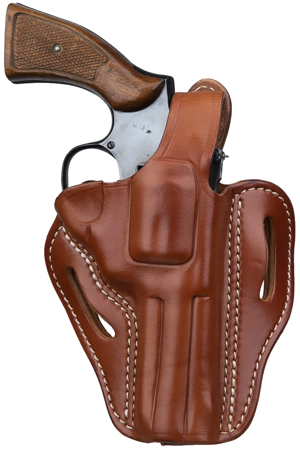1791 Gunleather K/L-Frame RVHX-2 Classic Brown Leather OWB Belt Slide Holster 4" Barrel Right Hand