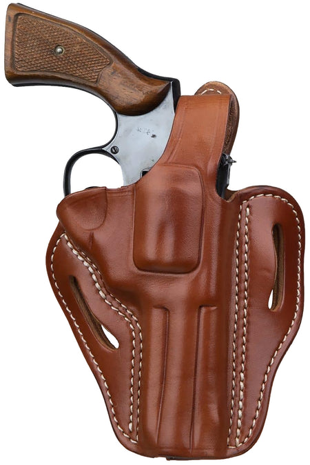 1791 Gunleather K/L-Frame RVHX-2 Classic Brown Leather OWB Belt Slide Holster 4" Barrel Right Hand