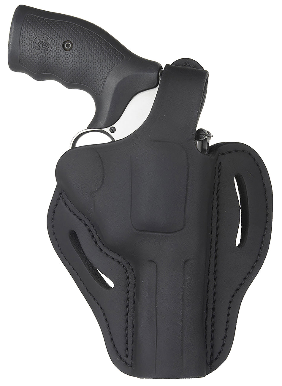 1791 Gunleather K/L-Frame RVHX-2 Stealth Black Leather OWB Belt Slide Holster 4" Barrel Right Hand