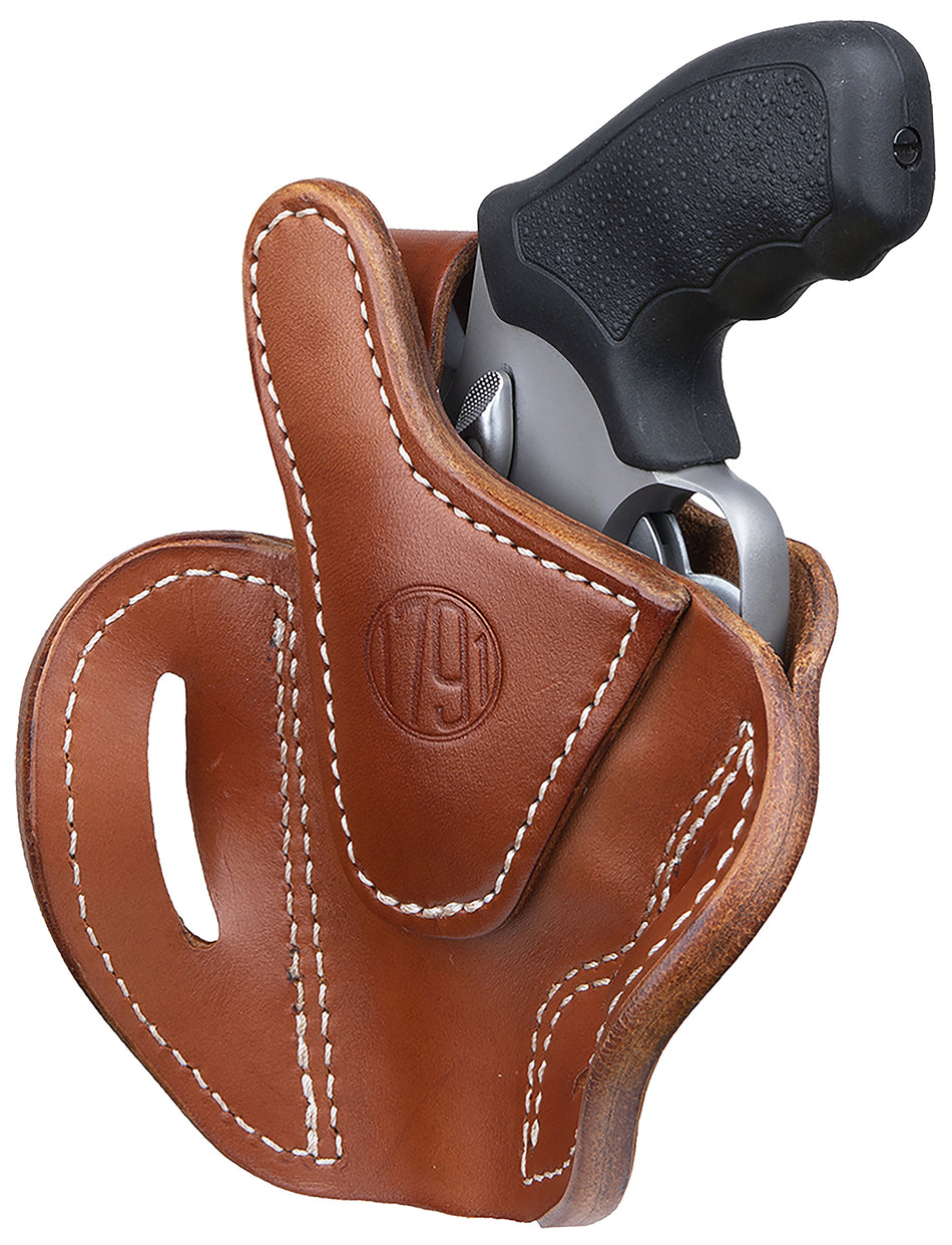 1791 Gunleather RVHX-2S Classic Brown OWB Leather Holster Size 02S Belt Slide Right Hand K/L-Frame 3" Barrel