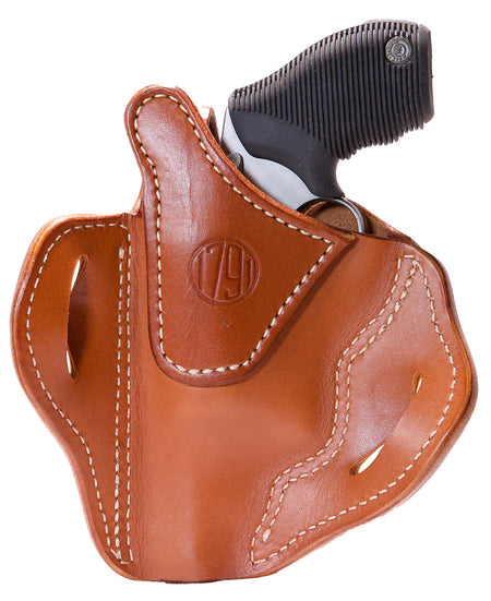 1791 Gunleather RVHX-3 Classic Brown OWB Leather Holster Size 03 Belt Slide Right Hand Z-Frame Revolver