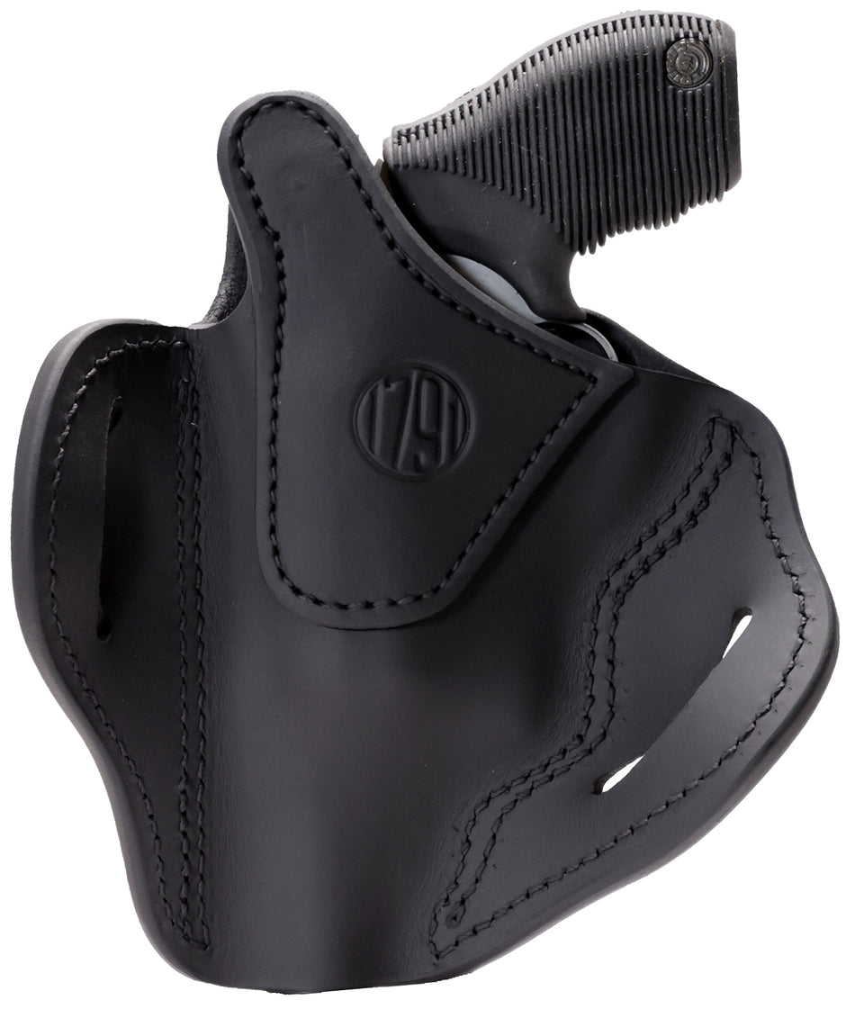 1791 Gunleather RVHX-3 Stealth Black OWB Leather Holster Size 03 Belt Slide Right Hand Z-Frame Revolver