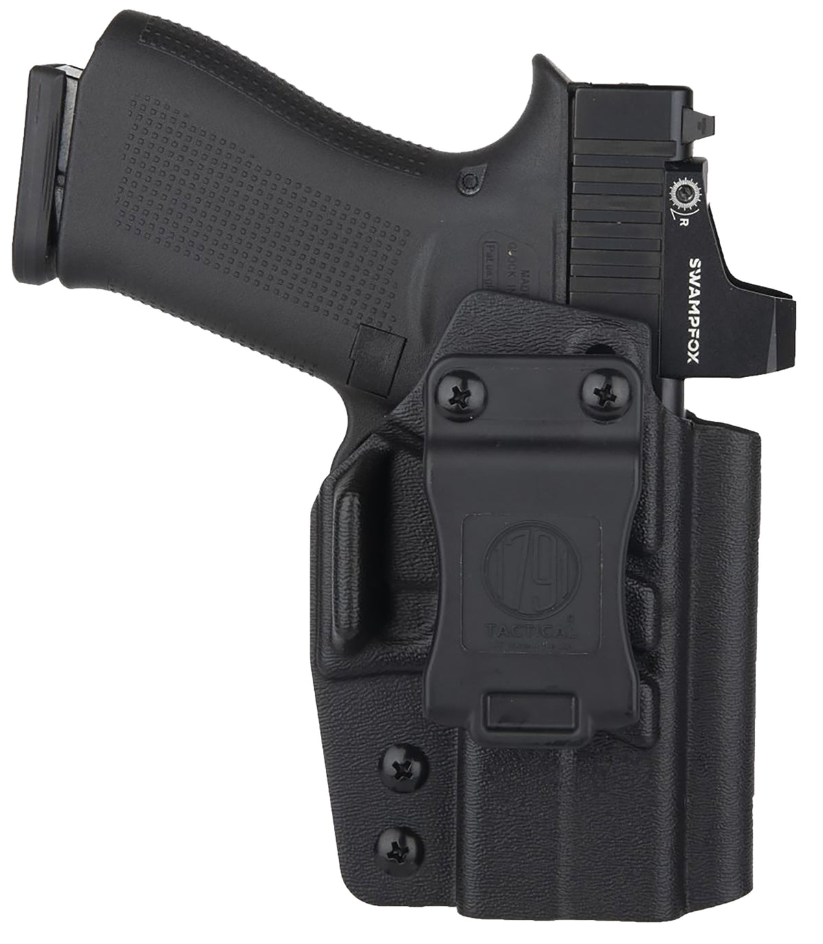 1791 Gunleather Black Kydex Tactical IWB Holster for Glock 43X MOS Right Hand Belt Clip