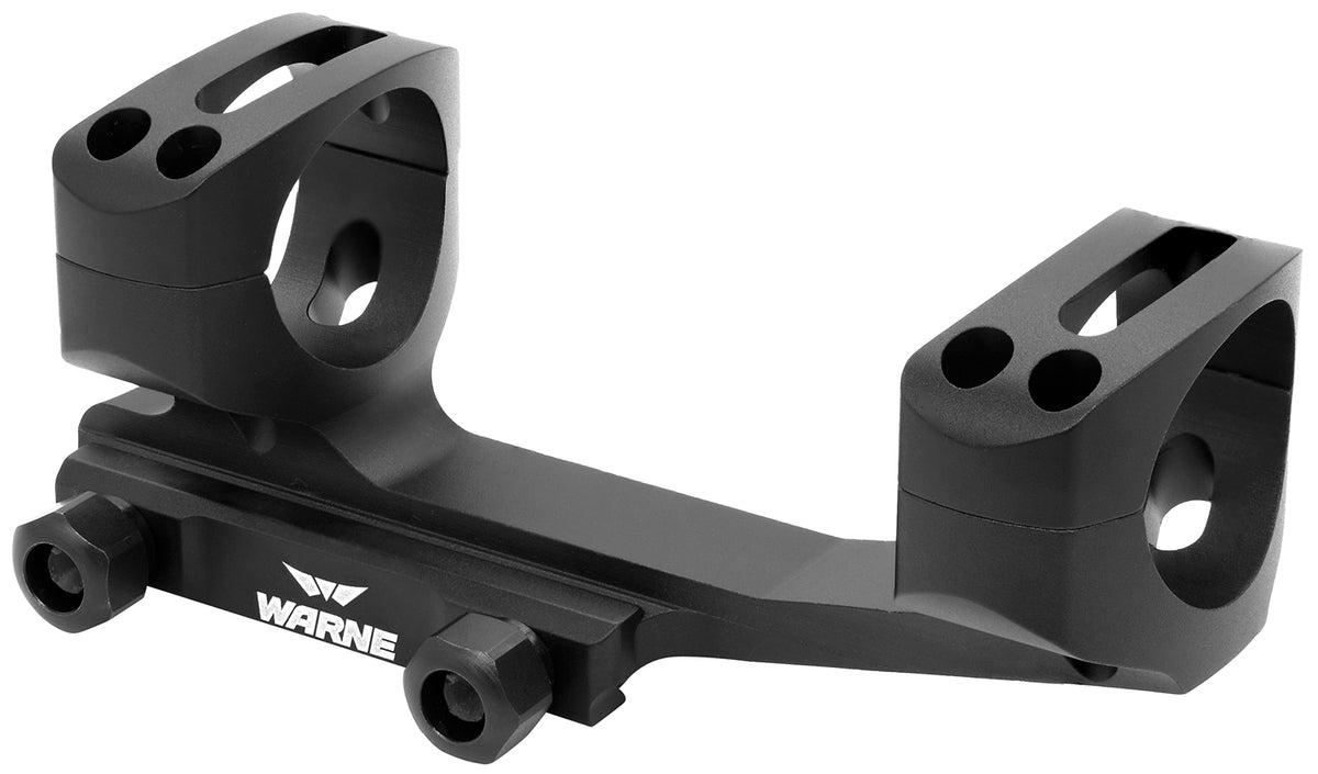 Warne XSKEL1TW X-SKEL 1" Cantilever Scope Mount Ring Combo Black Anodized for MSR/AR Platforms