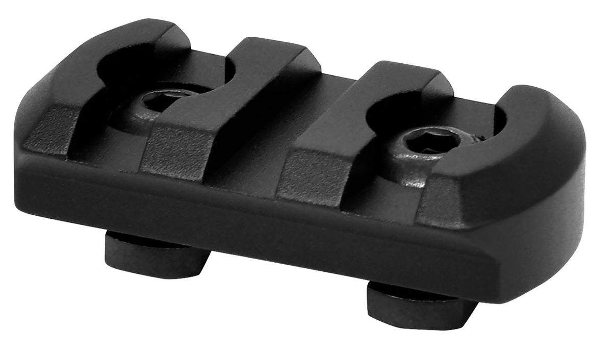 Warne 6201M 3-Slot M-LOK Rail Accessory Section Black Aluminum