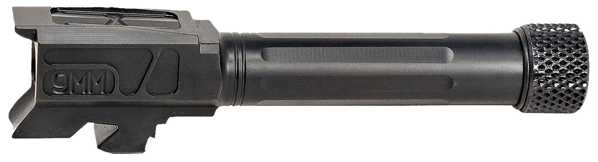 Faxon 9mm Luger Glock 43 and 43X Match Series Straight Fluted Nitride 416R Stainless Pistol Barrel