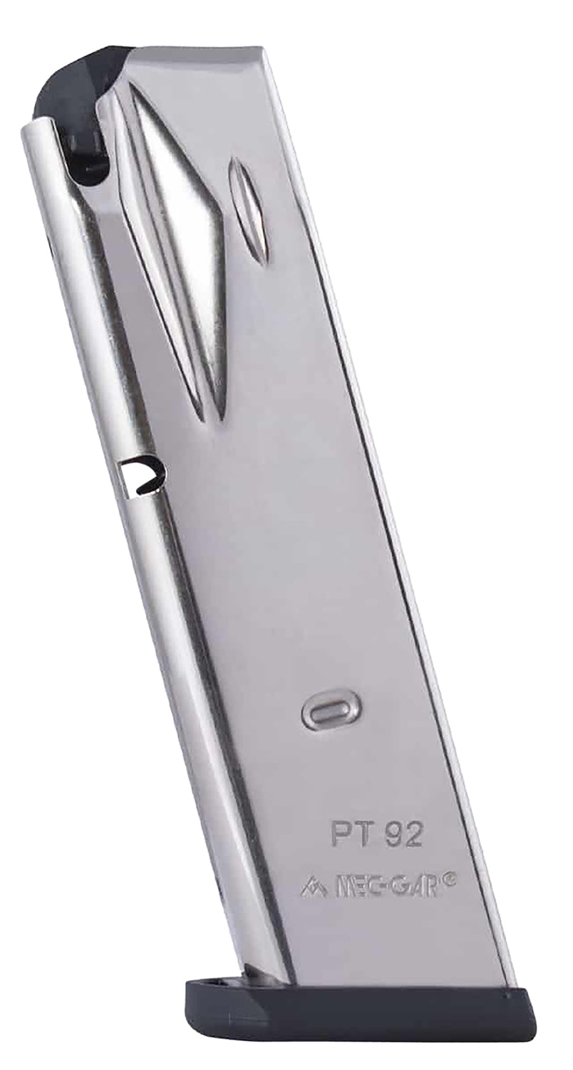 Mec-Gar PT9215N Nickel 15rd 9mm Mag Compatible with Taurus PT92 PT99