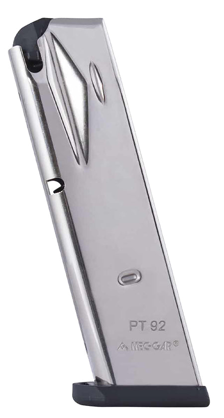 Mec-Gar PT9215N Nickel 15rd 9mm Mag Compatible with Taurus PT92 PT99