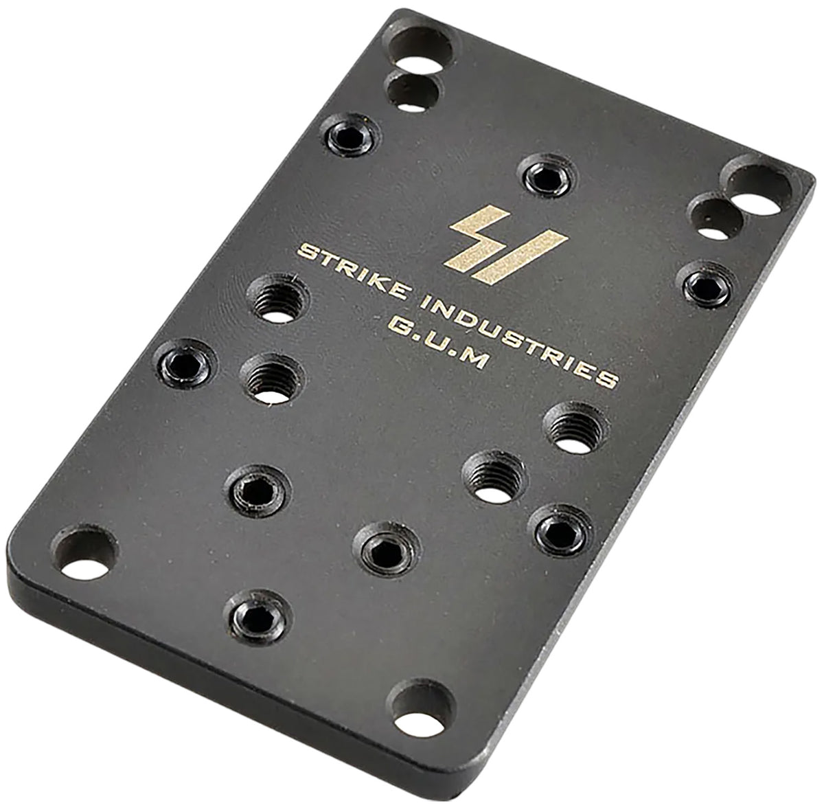 Strike Industries GLOCKGUMV2 Glock Universal Red Dot Optic Mount V2 Black Steel Multi-Footprint