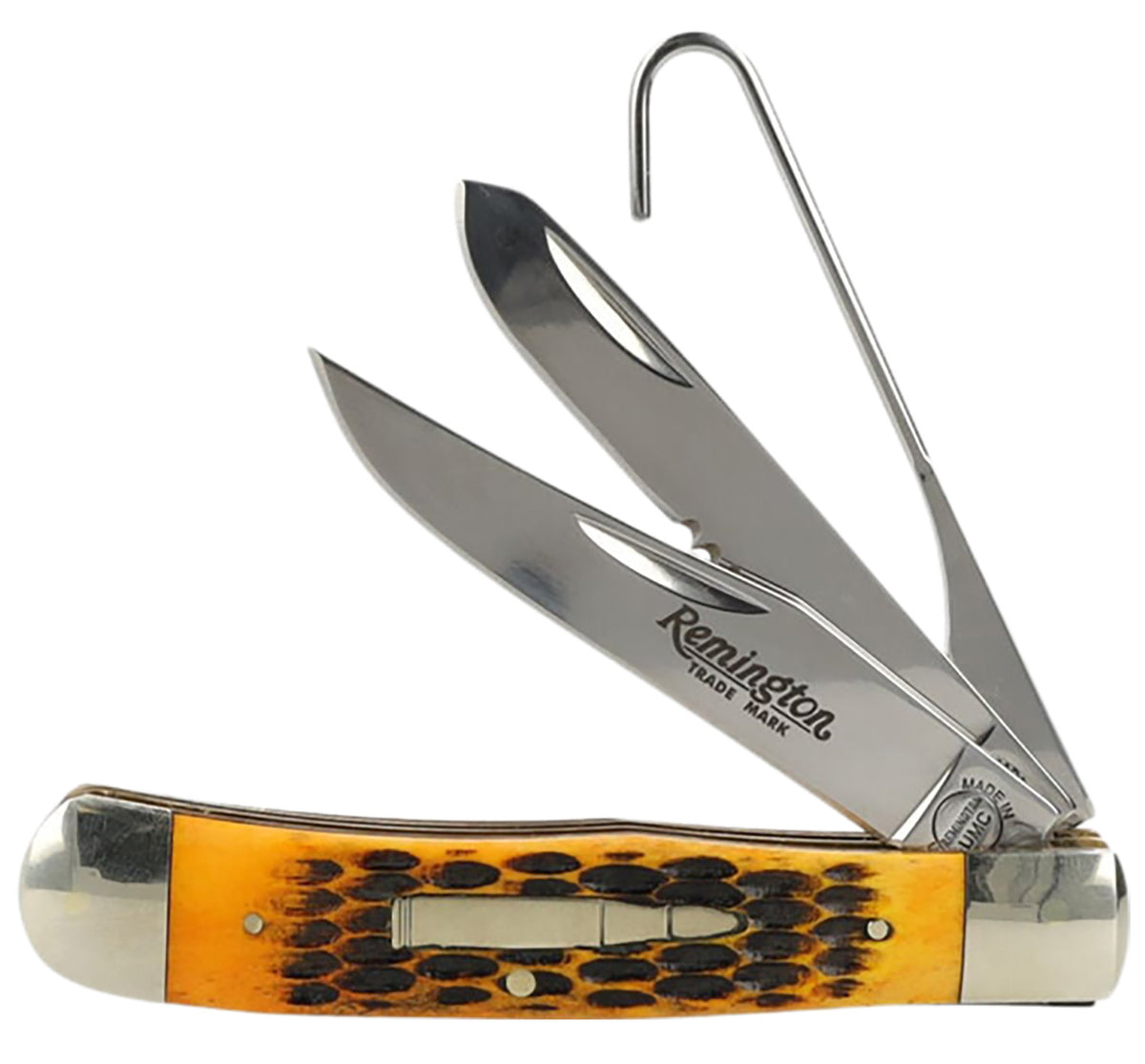 Remington Accessories R15696 2024 Bullet Waterfowler Trapper Folder Jigged Bone Handle Multi-Blade