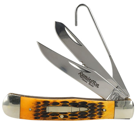 Remington Accessories R15696 2024 Bullet Waterfowler Trapper Folder Jigged Bone Handle Multi-Blade