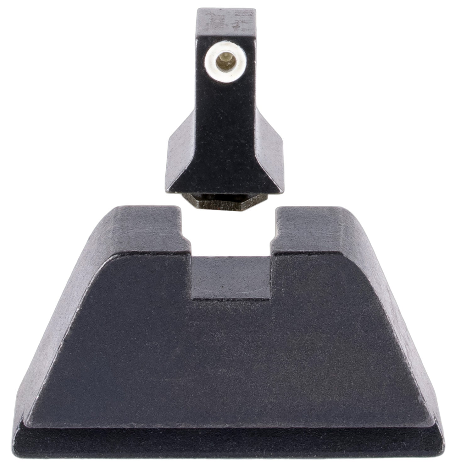 Trijicon GL201C601136 Optic Height Night Sight Set Green Tritium White Outline Front Blank Rear Glock 17/19/22 Standard
