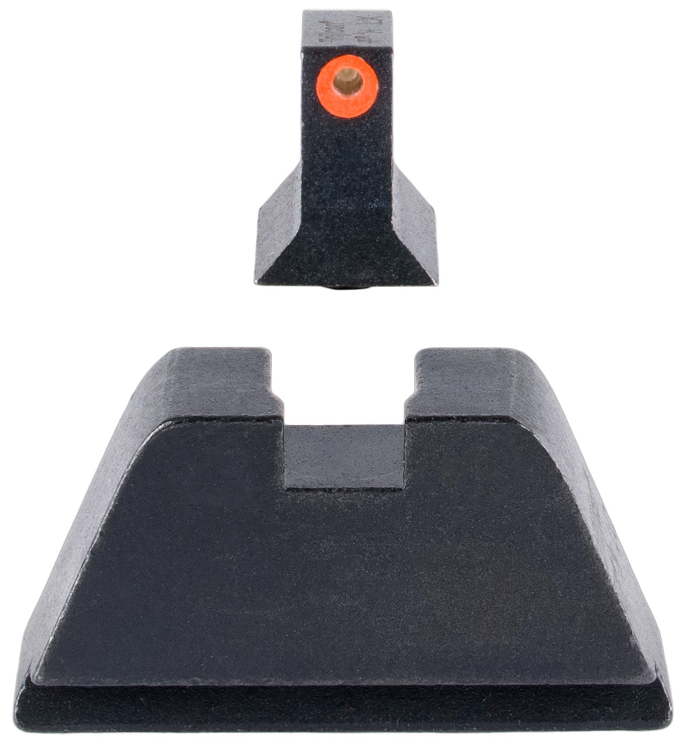 Trijicon GL201C601138 Optic Height Night Sight Set Green Tritium Orange Outline Front No-Dot Rear Glock 17/19/22 Standard