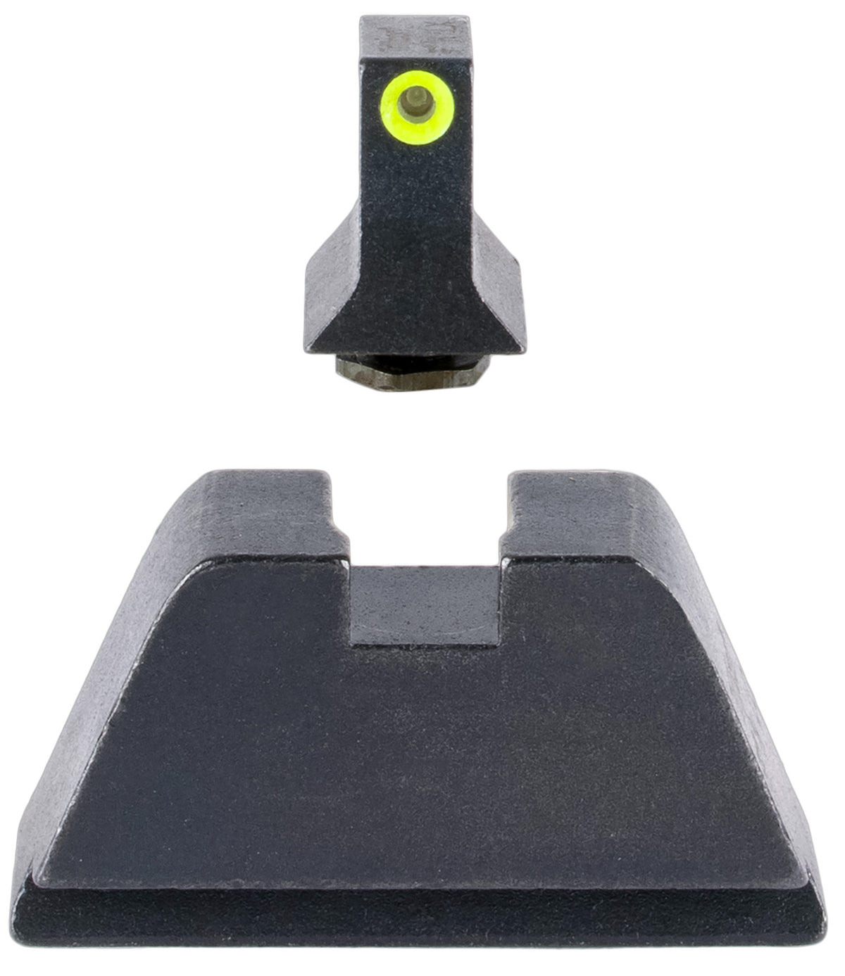 Trijicon GL201C601139 Optic Height Night Sight Set Green Tritium Yellow Outline Front No-Dot Rear Glock 17/19/22 Standard