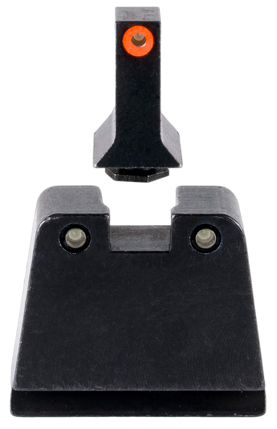 Trijicon GL243C601142 Optic Height Night Sight Set Green Tritium Orange Outline Front Green Tritium Rear Glock 42/43/43X/48