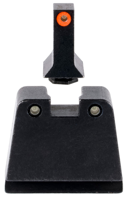 Trijicon GL243C601142 Optic Height Night Sight Set Green Tritium Orange Outline Front Green Tritium Rear Glock 42/43/43X/48