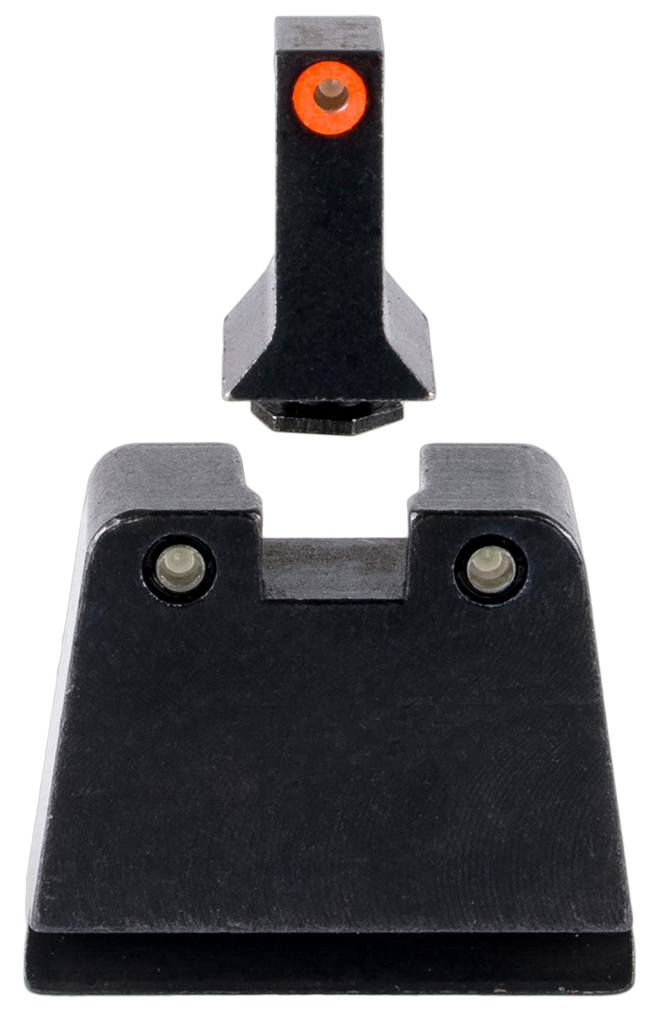 Trijicon GL243C601142 Optic Height Night Sight Set Green Tritium Orange Outline Front Green Tritium Rear Glock 42/43/43X/48