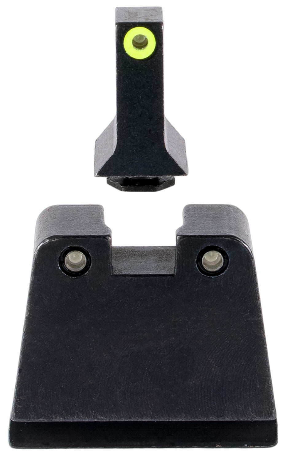 Trijicon GL243C601143 Optic Height Night Sight Set Green Tritium Yellow Outline Front Green Tritium Rear Glock 42/43/43X/48