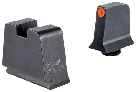 Trijicon GL243C601146 Optic Height Night Sight Set Green Tritium Orange Outline Front No-Dot Rear Glock 42/43/43X/48