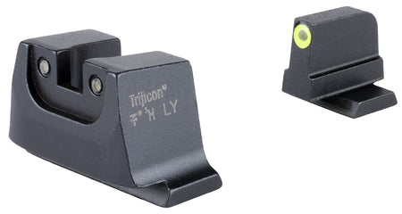 Trijicon SA240C601149 Optic Height Night Sight Set Green Tritium Yellow Outline Front Green Tritium Rear S&W M&P M2.0 Optics Ready