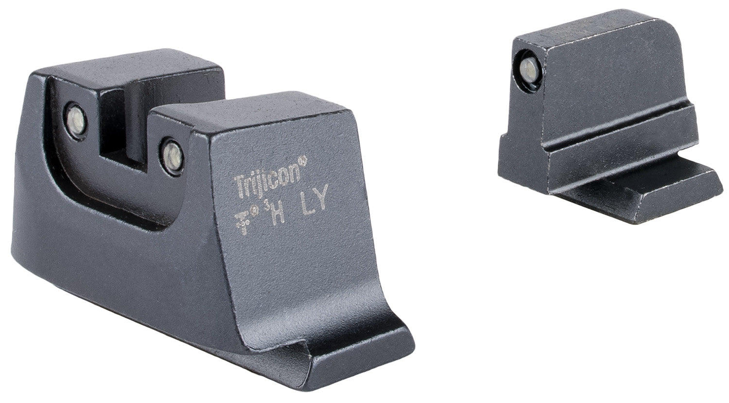 Trijicon SA240C601150 Optic Height Night Sight Set Green Tritium Black Outline Front and Rear S&W M&P M2.0 Optics Ready