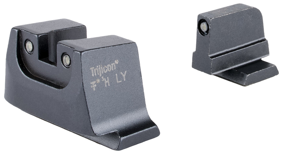 Trijicon SA240C601150 Optic Height Night Sight Set Green Tritium Black Outline Front and Rear S&W M&P M2.0 Optics Ready