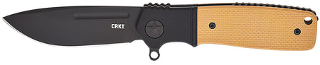 CRKT K245BKP Homefront Compact 2.91" Folding S35VN Steel Blade with Black DLC Finish, Black/Tan G10 Handle