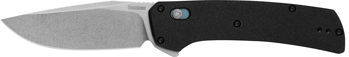 Kershaw Layup 3.40" Drop Point EDC Folder Stonewashed D2 Blade, Black GFN Handle with DuraLock