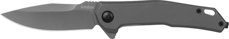 Kershaw Helitack 3.26" Drop Point EDC Folder Gray PVD Coated Blade, Matching Gray PVD Steel Handle