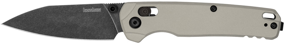 Kershaw Bel Air 3" Reverse Tanto EDC Folder CPM MagnaCut Steel Blade, Bright Nickel Aluminum Handle