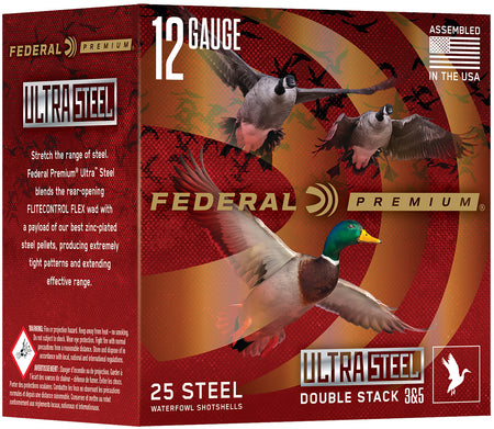 Federal 12 Gauge Shotgun Ammo Ultra Steel 3 in 1-1/4 oz BB