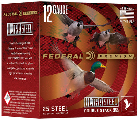 Federal 12 Gauge Shotgun Ammo Ultra Steel 3 in 1-1/4 oz #2