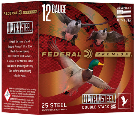 Federal 12 Gauge Shotgun Ammo Ultra Steel 3 in 1-1/4 oz #3 / 5