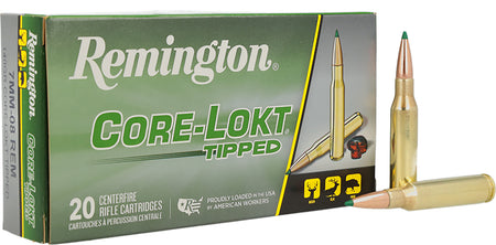 Remington 7mm-08 Remington Core-Lokt Tipped 140 grain Polymer Tip ammunition