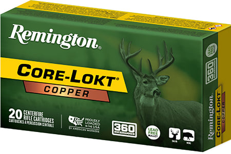 Remington .360 Buckhammer Core-Lokt Copper 160 grain Solid Hollow Point ammunition