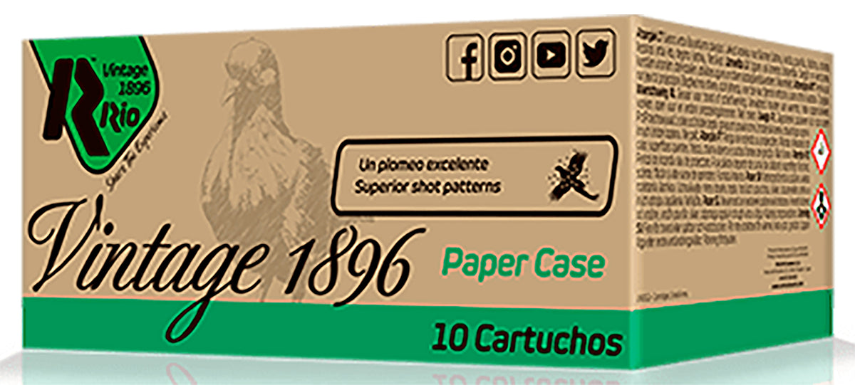 Rio Ammunition VP36FHV8 Vintage 1896 Paper Flyer 12 Gauge 2.75"  8 Shot  8435101636773