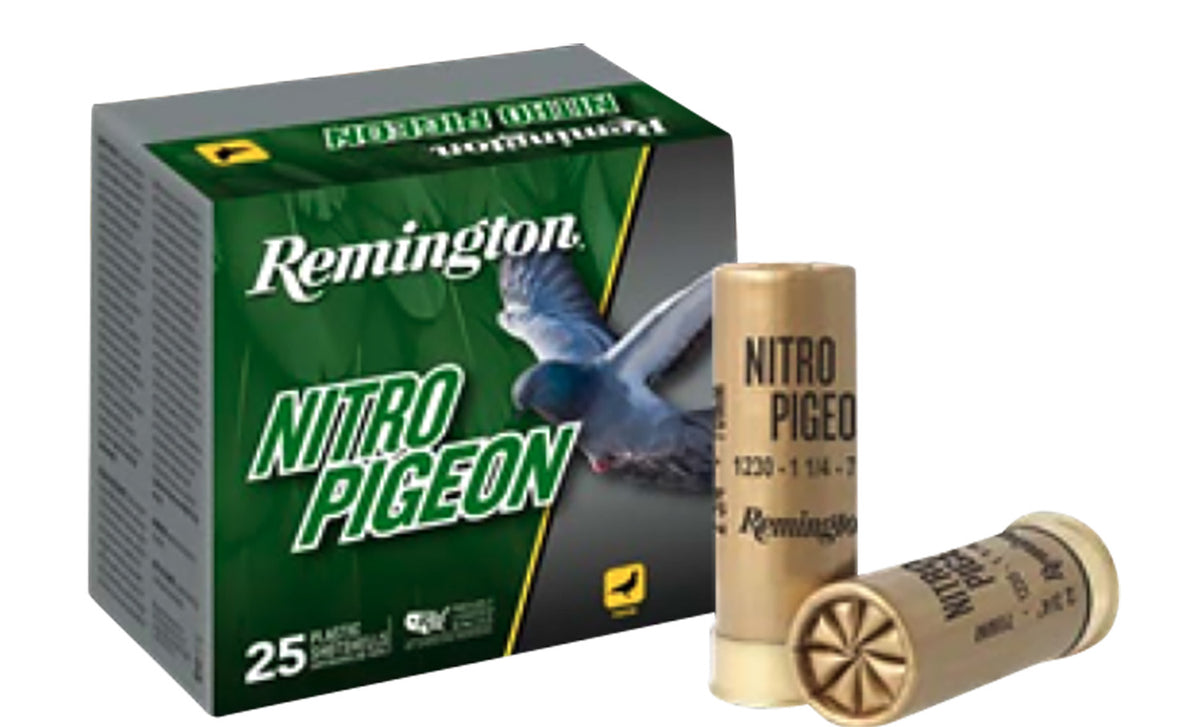 Remington 12 Gauge Shotgun Ammo Nitro Pigeon 2.75 in 1-1/4 oz #7.5