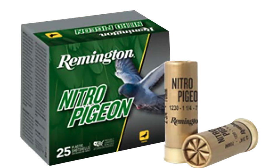 Remington 12 Gauge Shotgun Ammo Nitro Pigeon 2.75 in 1-1/4 oz #7.5