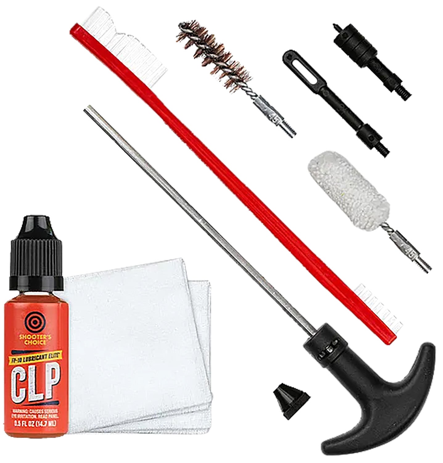Shooters Choice .45 ACP Pistol Cleaning Kit with Aluminum Rod SHFSRK45