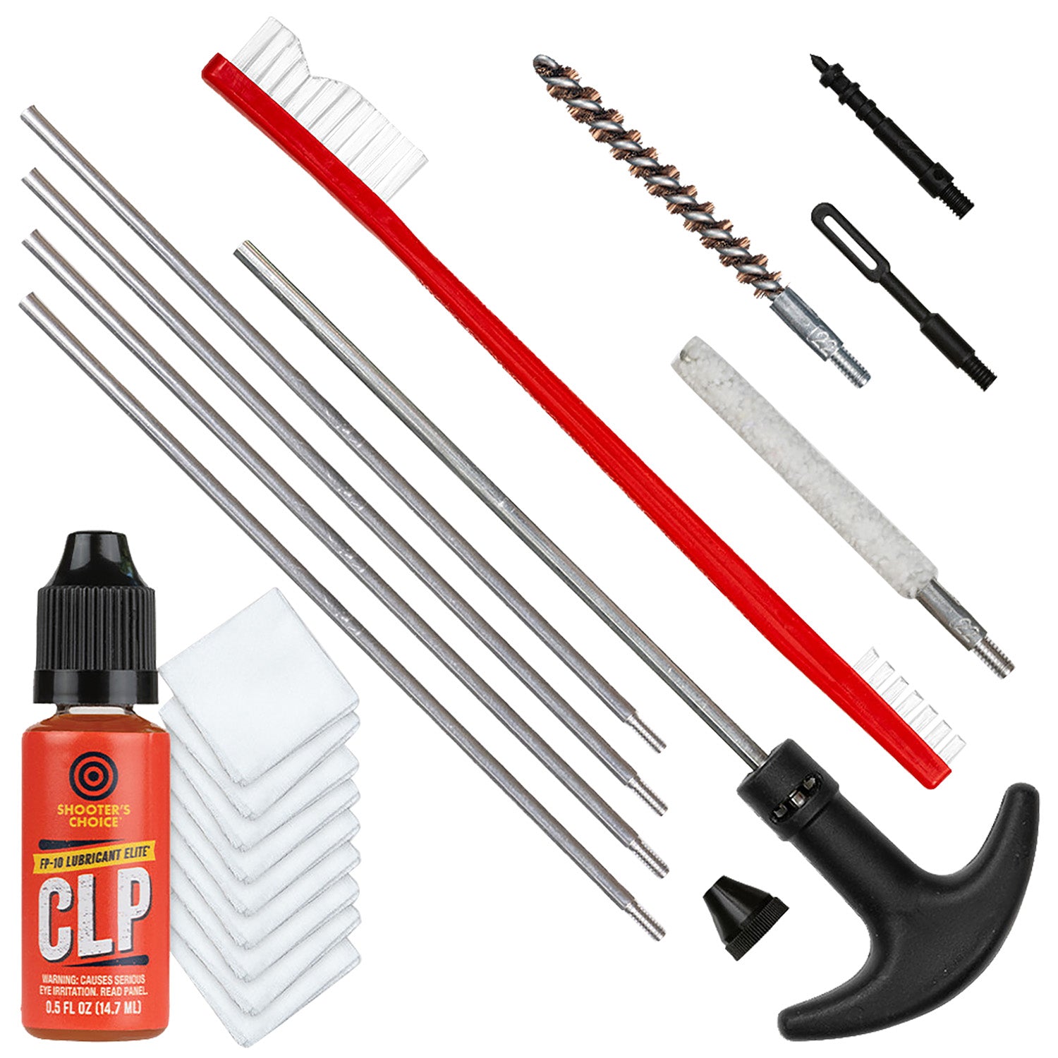 Shooters Choice .22 Caliber Rifle Cleaning Kit with Aluminum Rod SHFSRK22