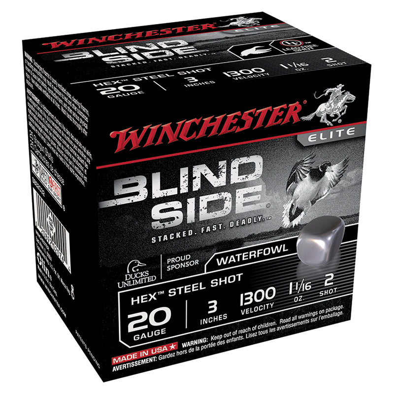 Winchester 20 Gauge Shotgun Ammo BLIND SIDE Hunting 3 in 1-1/16 oz #2