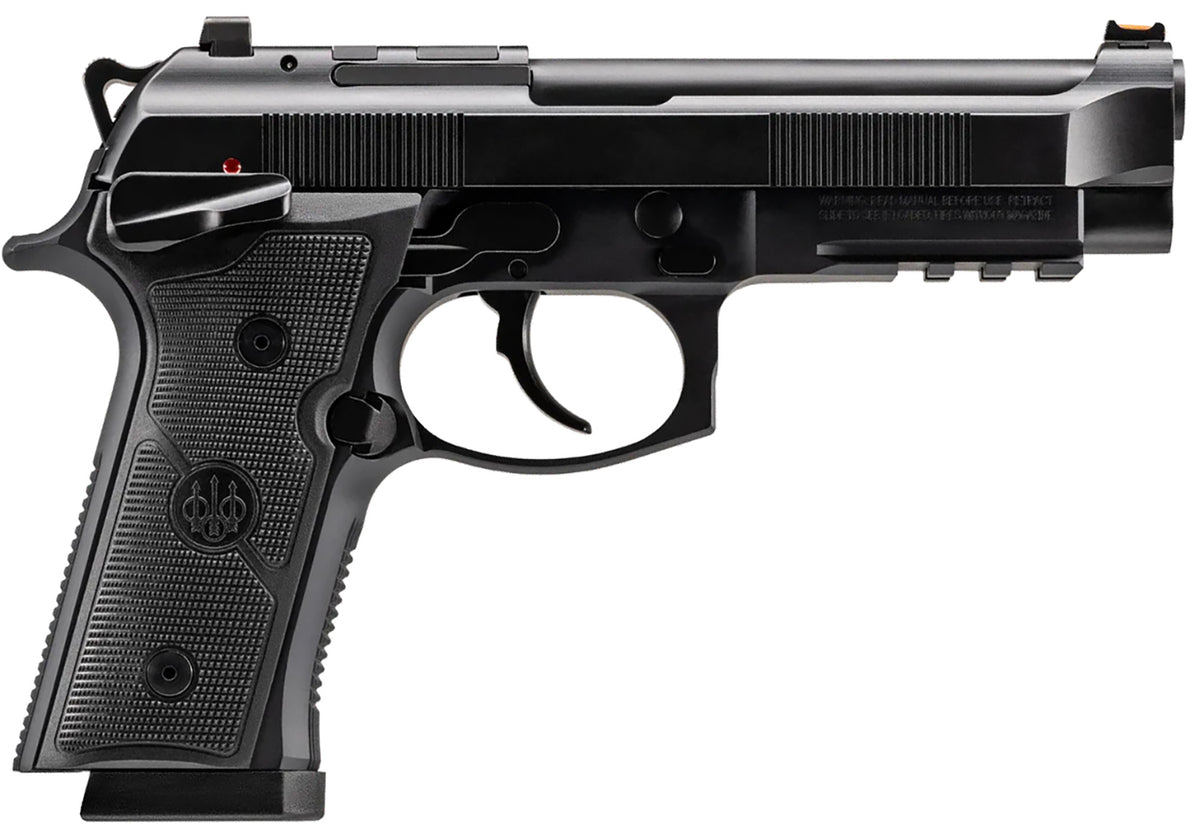 Beretta USA J92XFMSDA15 92GTS 9mm Luger 15+1 4.70" Black Inox Steel Barrel, Black Cerakote Optic Ready/Serrated Steel Slide + Aluminum Frame w/Beavertail & Picatinny Rail, Ambidextrous