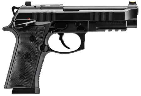 Beretta USA J92XFMSDA21 92GTS 9mm Luger 18+1 4.70" Black Inox Steel Barrel, Black Cerakote Optic Ready/Serrated Steel Slide + Aluminum Frame w/Beavertail & Picatinny Rail, Ambidextrous
