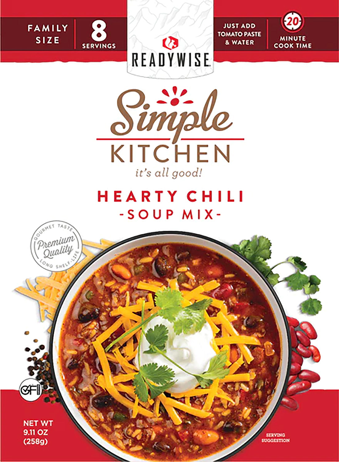 Simple Kitchen RWSK05064 Hearty Chili 8 Servings Per Pouch Case of 6