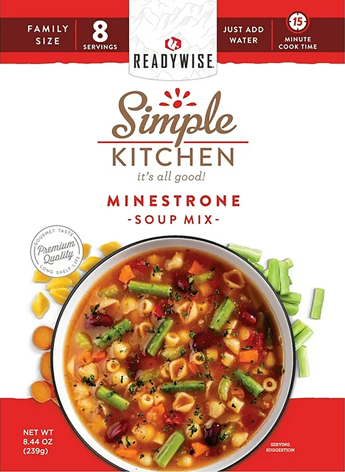 Simple Kitchen RWSK05065 Minestrone Soup 8 Servings Per Pouch Case of 6