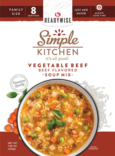 Simple Kitchen RWSK05067 Vegetable Beef Soup 8 Servings Per Pouch Case of 6