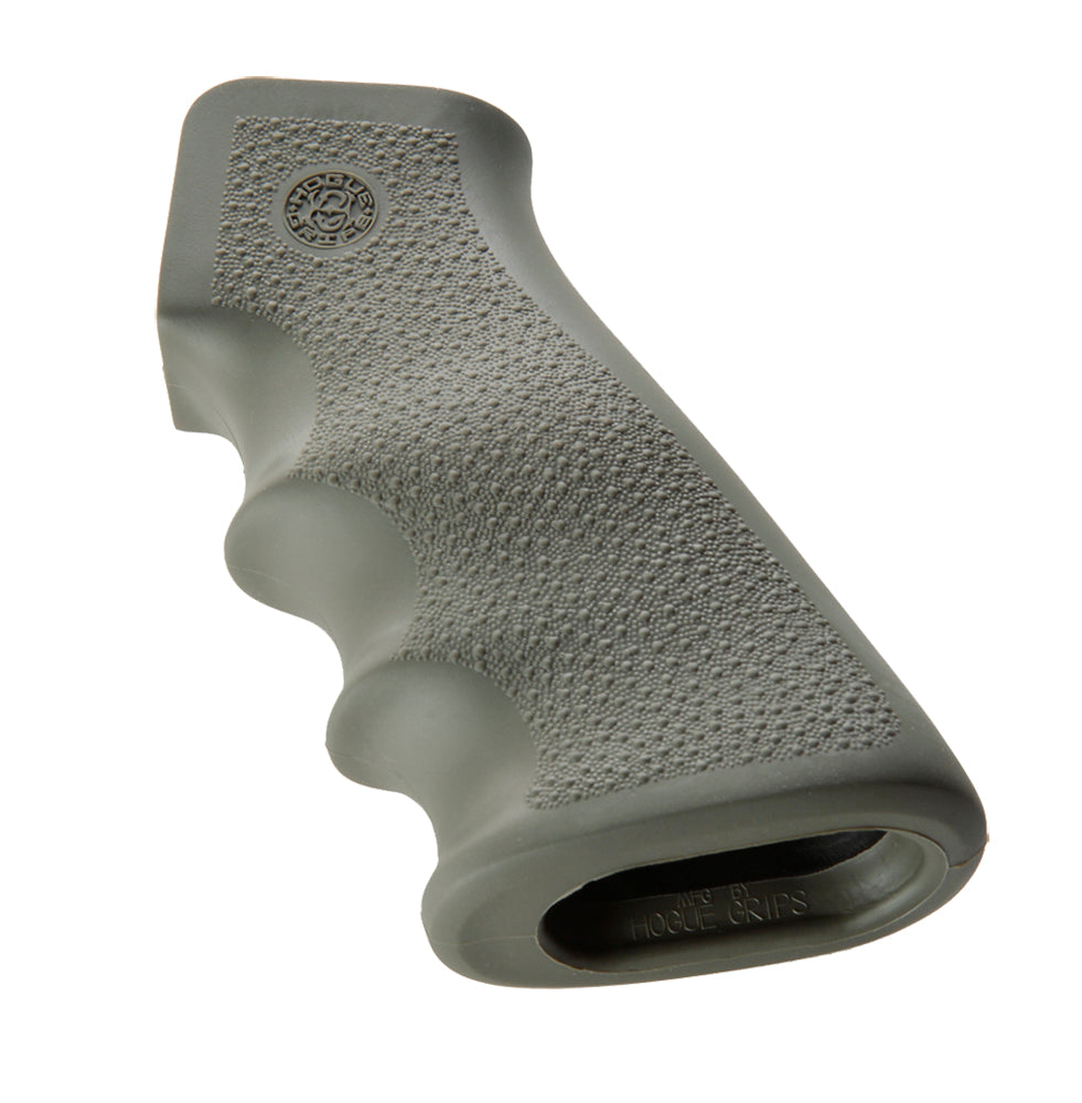 Hogue 15001 AR-15/M16 Cobblestone OD Green OverMolded Rubber Grip with Finger Grooves